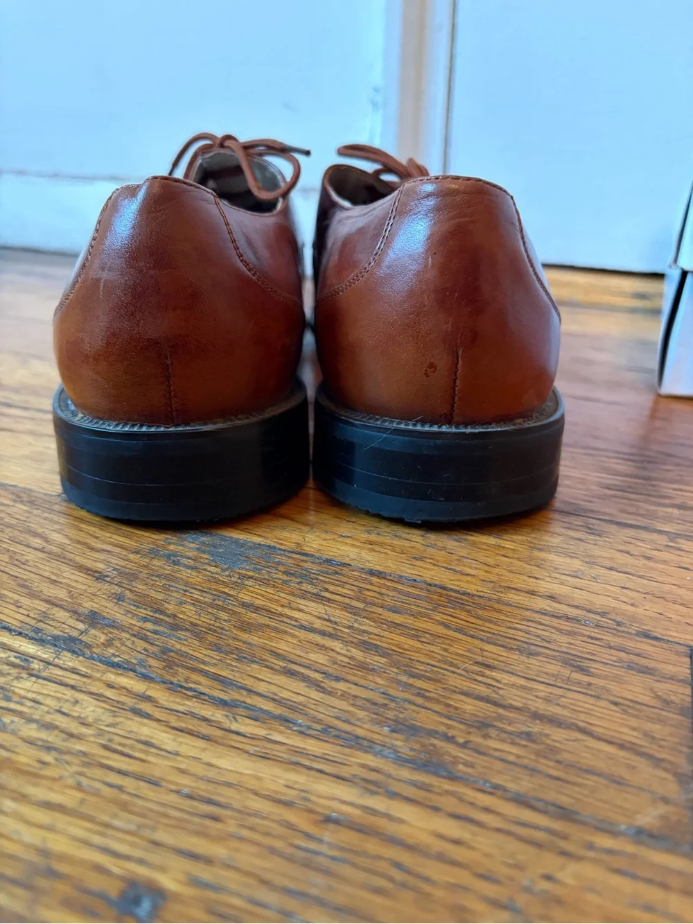 Men's Brown Leather Lace-Up Dress Shoes